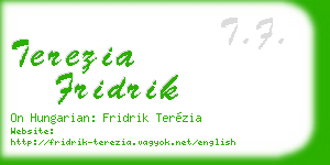 terezia fridrik business card